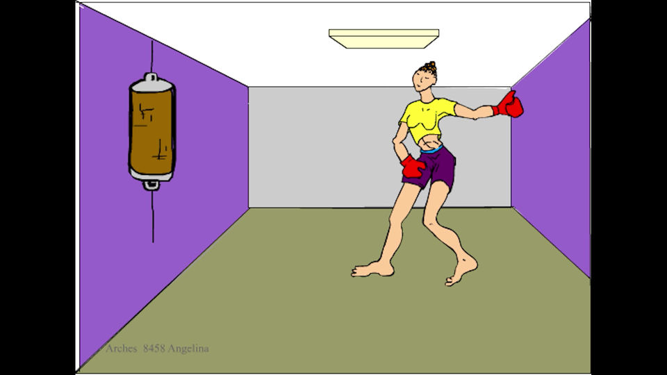 Boxing Girl .2D animation by Angelina Rusten. It is created to demonstrate arches and also i wanted to create "soft-body"effect .